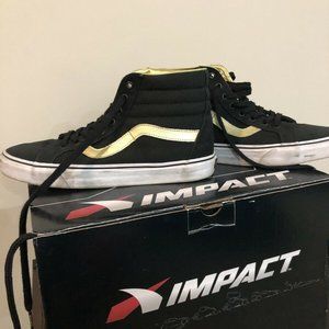 Vans Off The Wall Sk8 High Top Shoe Black Gold 50t